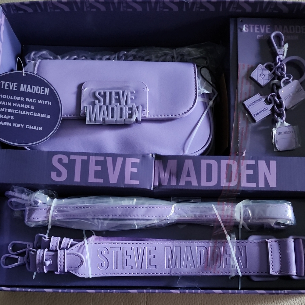Steve Madden Lavender Shoulder Bag Gift Set NWT